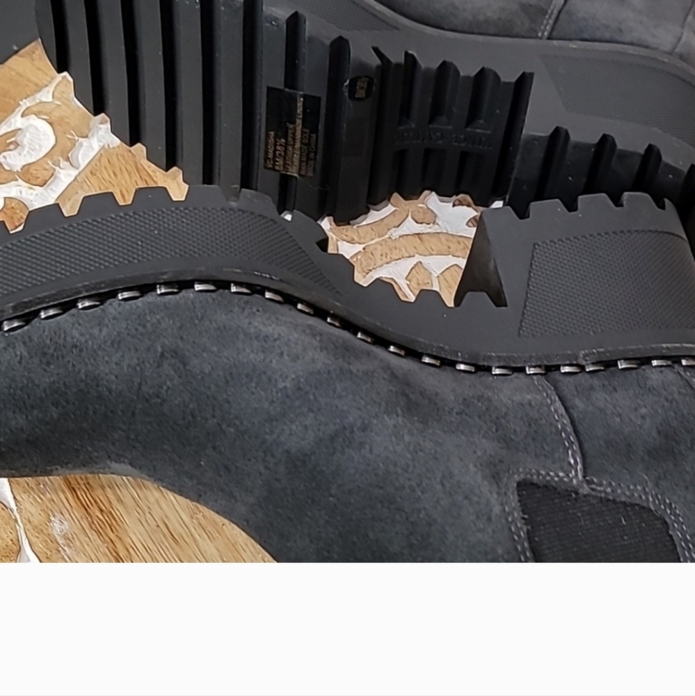 NWOB ~ Vince Camuto Madisha Suede Chelsea Lug Boot with Silver Hardware - Picture 6 of 10